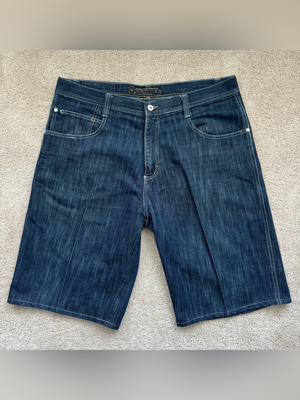 Vintage Y2K South Pole Denim Shorts Men Sz 38